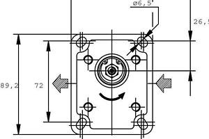 Гидронасос шестерний насос серия Polaris PLP206D082E2 Pump PLP20.6,3D0-82E2-LEA/EA-E CASAPPA