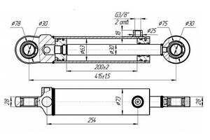 Гідроциліндр рульової МТЗ Ц63-3405115-А (63х30х200.415)