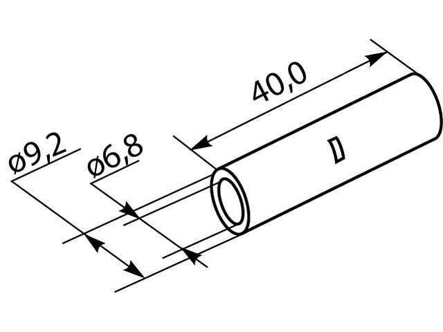 Гільза луджена 25кв.мм. довжина: 40мм (1 шт.) [A0060080033] GT-25 АСКО - Фото 3