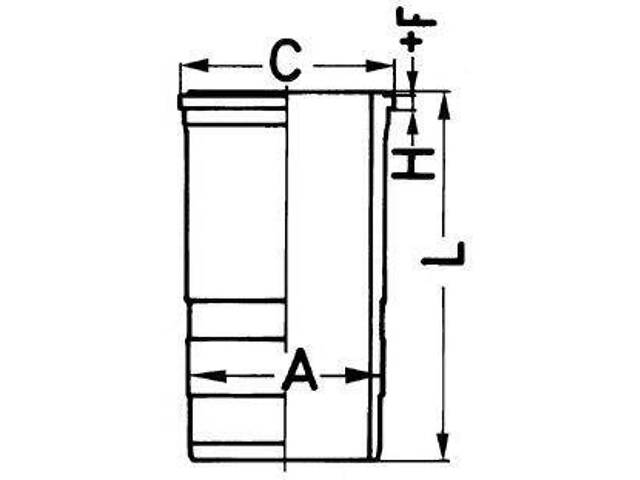 Гильза цилиндра KOLBENSCHMIDT 89563110 на MERCEDES-BENZ AXOR