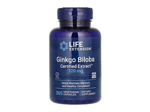 Ginkgo Biloba Certified Extract™ 120mg - 365 vcaps