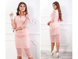 Гіпюрова спідниця 814/2 персик