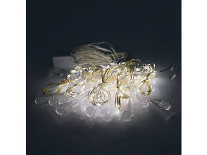 Гирлянда 400LED Капля (White Hot), медный провод, 8 режимов, 2*2метра, прозрачная изоляция, BOX