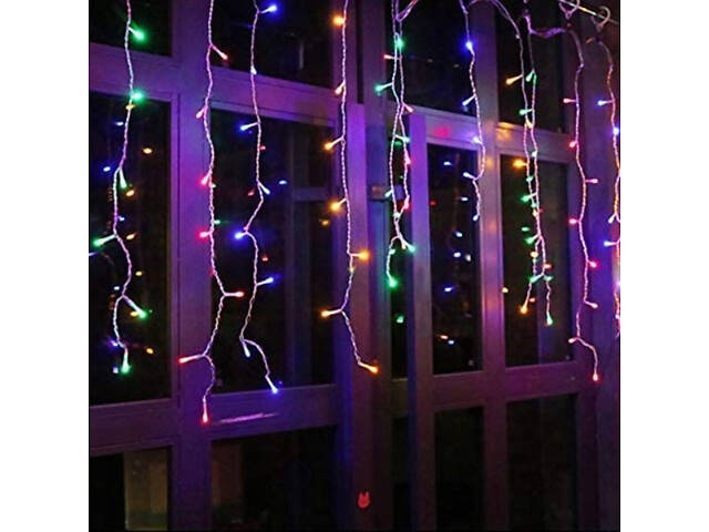 Гірлянда бахрома вулична (зовнішня) Springos 12 м 300 LED CL303 Mix - Фото 10