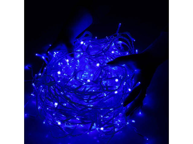 Гірлянда бахрома вулична (зовнішня) Springos 12 м 300 LED + Flash CL0318 Blue - Фото 4