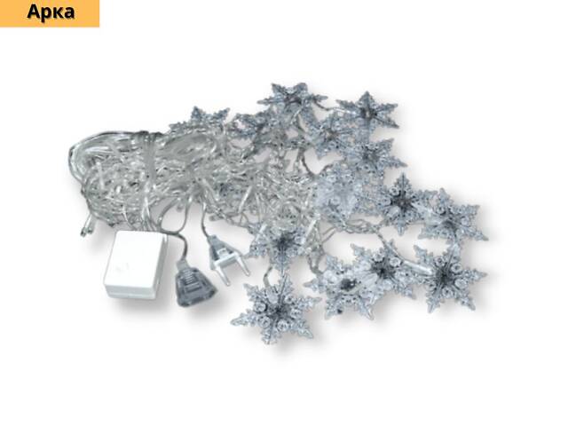 Гірлянда електрична штора арка Сніжинка 3 м ТЕПЛА XPRO GR-54 (GR-54_255) - Фото 2