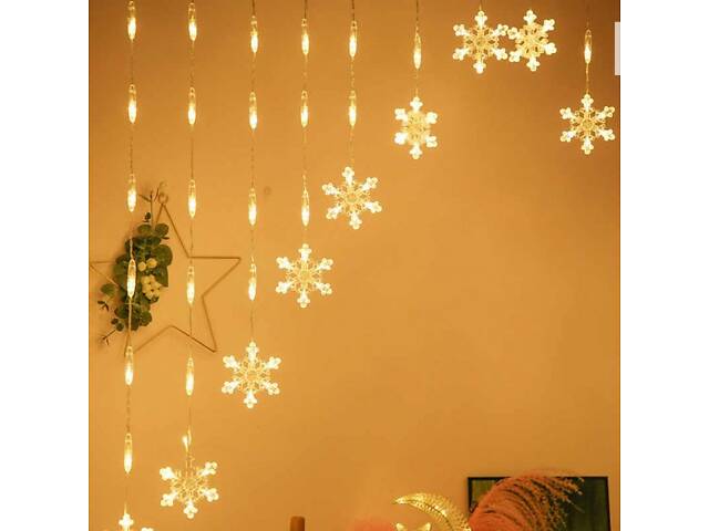 Гірлянда електрична штора арка Сніжинка 3 м ТЕПЛА XPRO GR-54 (GR-54_255) - Фото 5