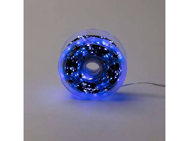 Гирлянда роса на пульте 100 метров на 1000 led светодиодов капля на зеленой проволоке синяя 1000L100MGBL. - Фото 3