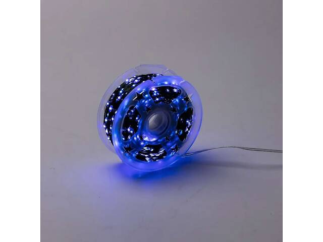 Гирлянда роса на пульте 100 метров на 1000 led светодиодов капля на зеленой проволоке синяя 1000L100MGBL. - Фото 4