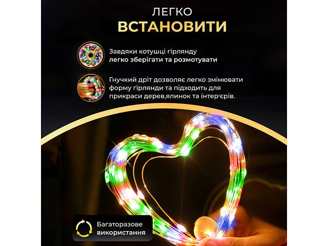 Гирлянда роса на пульте 100 метров на 1000 led светодиодов капля на зеленой проволоке мультиколор 1000L100MGML - Фото 11