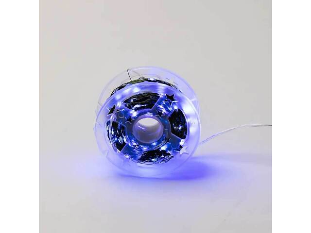 Гирлянда роса на пульте 50 метров на 500 led светодиодов капля на зеленой проволоке синяя 500L50MGBL. - Фото 2