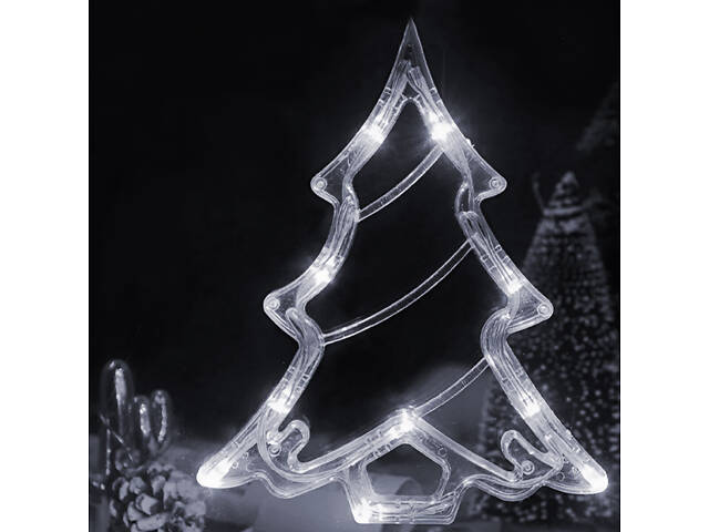 Гирлянда штора светодиодная GarlandoPro звезда и елка 120LED 3х0,9 м 8 режимов Белый 1733071W - Фото 6