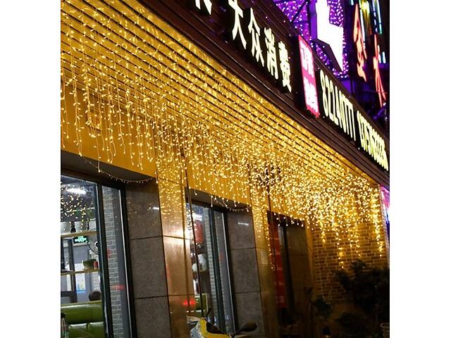 Гирлянда уличная на солнечной батарее на 264 лампочек 13709 6 м желтая - Фото 5