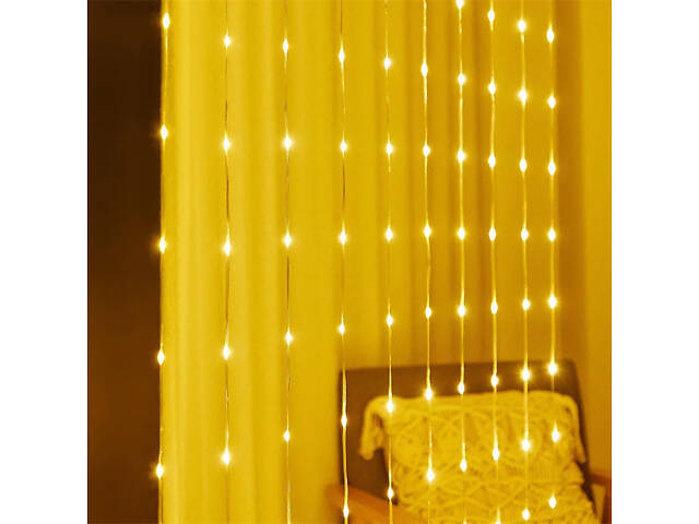 Гірлянда-водоспад 3x3 м 480LED, Xmas, Біла / Новорічна гірлянда штора XPRO (234560817_527) - Фото 4