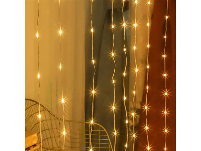 Гірлянда-водоспад 3x3 м 480LED, Xmas, Біла / Новорічна гірлянда штора XPRO (234560817_527) - Фото 1