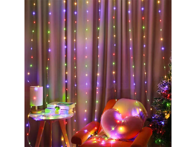 Гірлянда-водоспад 3x3 м 480LED, Xmas, Біла / Новорічна гірлянда штора XPRO (234560817_527) - Фото 3