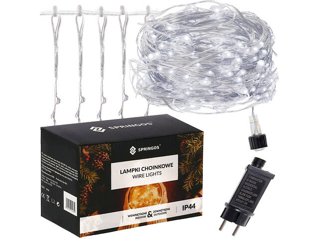 Гірлянда водоспад (штора) Springos 2 x 2 м 400 LED CL0098 Cold White - Фото 1