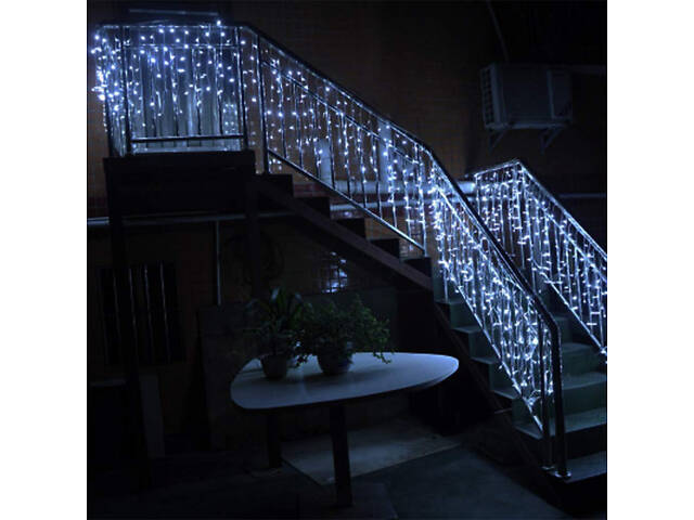 Гірлянда водоспад (штора) Springos 2 x 2 м 400 LED CL0098 Cold White - Фото 4