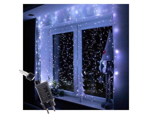 Гірлянда водоспад (штора) Springos 2 x 2 м 400 LED CL0098 Cold White - Фото 8