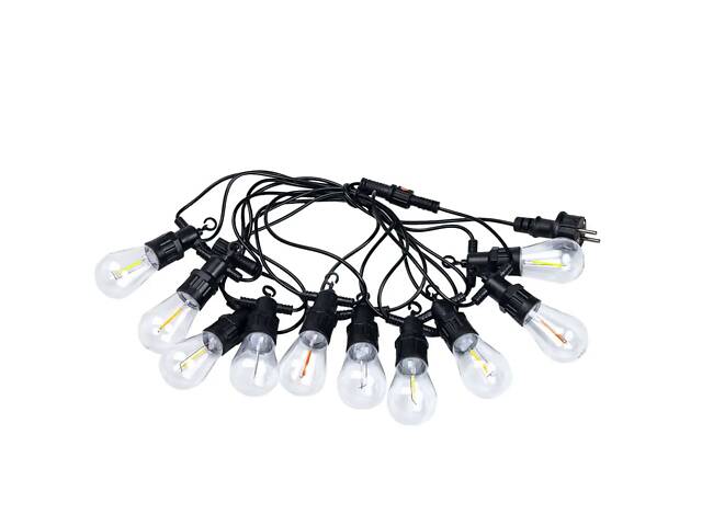 Гірлянда вулична у стилі ретро світлодіодна мультиколор S14 на 10 LED ламп завдовжки 5 метрів S14ML - Фото 8