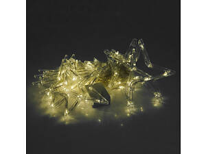 Гирлянды 6 Big Star + 6 Litle Star (White Hot), 3 метра, прозрачная изоляция, BOX