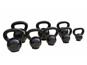 Гиря чавунна Toorx 20 кг з гумовою підставкою Black (KGV-20)