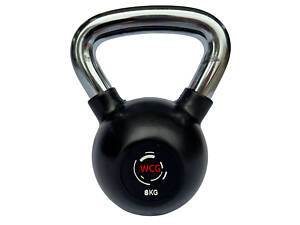 Гиря обрезиненная с хромированной ручкой WCG 8 КГ