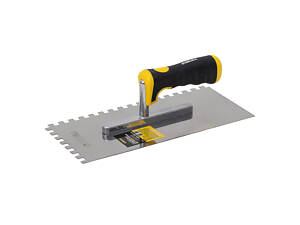 Шпатель нержавіючий штукатурний Profi 280×130мм з зубом 8×8мм SIGMA (8327531)