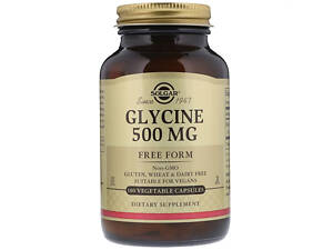 Гліцин Solgar 500 мг 100 вегетаріанських капсул