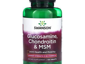 Glucosamine, Chondroitin & Msm Highest Strength3-in-1 Formula - 120 tabs
