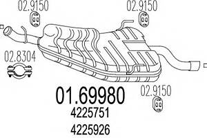 Глушник для моделей: SAAB (900,900,900,9-3,9-3)