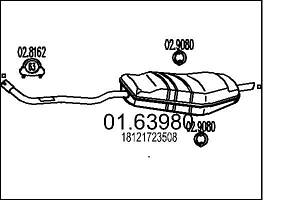 Глушитель BMW 5 (E34) 1987-1996 г.