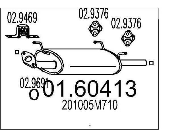 Глушитель NISSAN ALMERA (N16) 2000-2006 г.