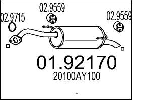 Глушитель NISSAN MICRA (K12) / NISSAN NOTE (E11, NE11) 2002-2013 г.