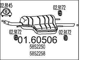 Глушитель OPEL ASTRA G (T98) / OPEL ASTRA G CLASSIC Caravan (F35) 1998-2009 г.