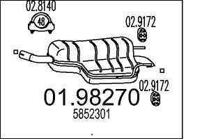 Глушитель OPEL ASTRA H (L70) / OPEL ASTRA H GTC (A04) 2004-2014 г.