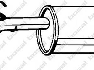 Глушитель задняя часть OPEL Corsa D (10-14), OPEL Corsa E (14-) (185-233) BOSAL