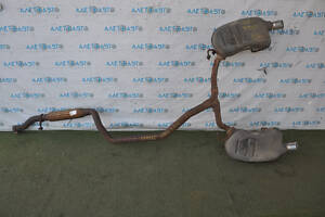 Глушитель задняя часть с бочками Dodge Journey 11-16 3.6 fwd под хром насадки, ржавый