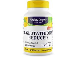 Глутатион, L-Glutathione, Healthy Origins, Setria, пониженный, 250 мг, 60 капсул