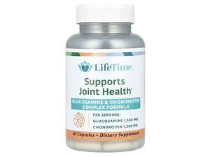 Глюкозамін хондроїтин, Glucosamine & Chondroitin, LifeTime Vitamins, 60 кап.