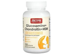 Глюкозамін Хондроїтин і метилсульфонілметан, Glucosamine + Chondroitin + MSM, Jarrow Formula, 120 капсул