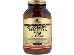 Глюкозамин, хондроитин, метилсульфонилметан с Эстер-C, Glucosamine Chondroitin MSM With Ester-C Solgar, 180