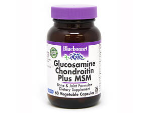 Глюкозамин & Хондроитин & МСМ Bluebonnet Nutrition 60 растительных капсул