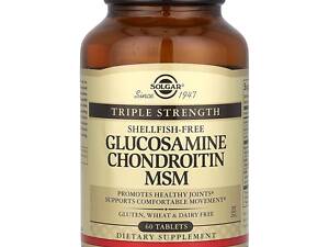 Глюкозамин хондроитин Solgar Triple Strength Glucosamine Chondroitin MSM 60 tabs (1086-2023-10-3677)