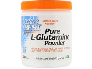 Глютамин Doctor's Best Pure L-Glutamine Powder 10.6 oz 300 g /60 servings/ DRB-00491