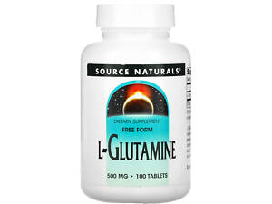 Глютамин Source Naturals L-Glutamine 500 мг 100 таблеток