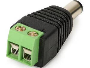 Гнездо питания 2.1/5.5, пластик/винт