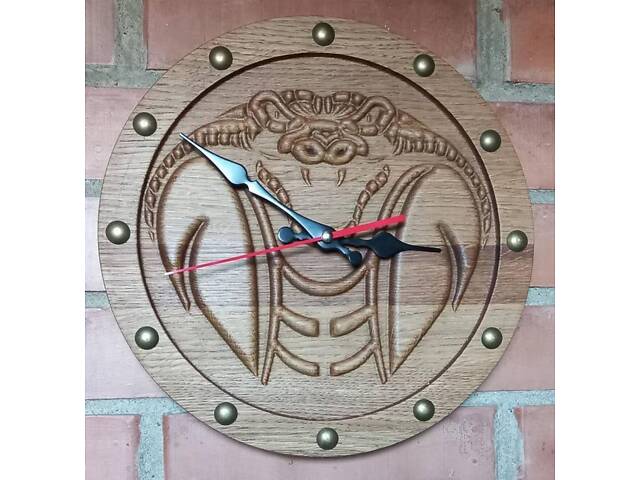 Годинник з натурального дерева 'кобра' - Фото 1