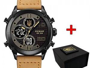 Наручные часы Patriot 017BKBKBR Тризуб золото Black-Black-Light Brown.