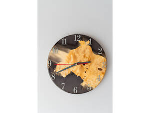 Годинник з дерева та епоксидної смоли ручної роботи Природний Ритм 30 см